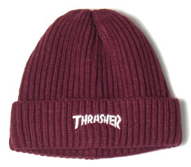 THRASHER スラッシャー ロゴ刺繍 ニットキャップ CAP ニット帽 メンズ レディース ユニセックス 19TH-N65 ストリート アメカジ 帽子 ビーニー
