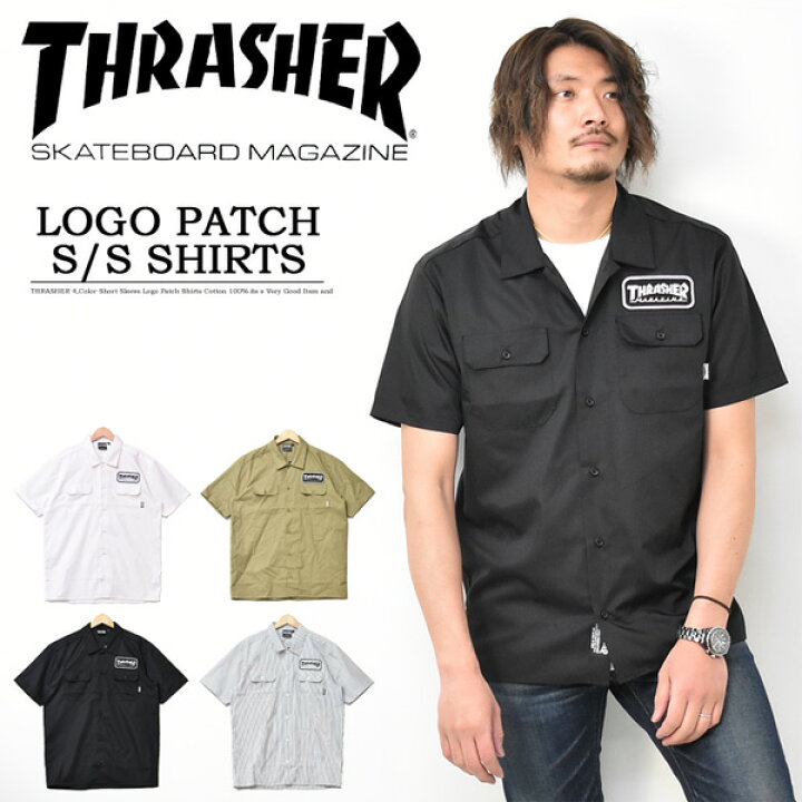 楽天市場】SALE セール THRASHER スラッシャー ワッペン付き 半袖 