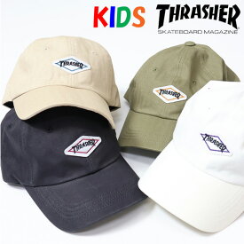 THRASHER スラッシャー キッズサイズ K-THR-C01K ロゴパッチ ベースボールキャップ 帽子 ジュニア 男の子 女の子 キャップ YOUTH ユースサイズ 子供用