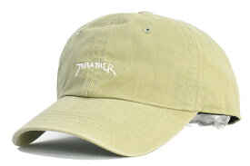THRASHER スラッシャー ロゴ刺繍 ローキャップ 帽子 THR-C02 マークゴンザレス ゴンズアートデザイン GONZ LOGO CAP 刺繍 ベースボールキャップ 帽子 送料無料