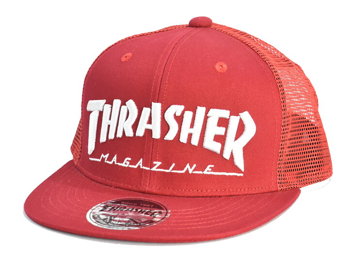 楽天市場】THRASHER スラッシャー ロゴ刺繍 マグロゴ メッシュキャップ 