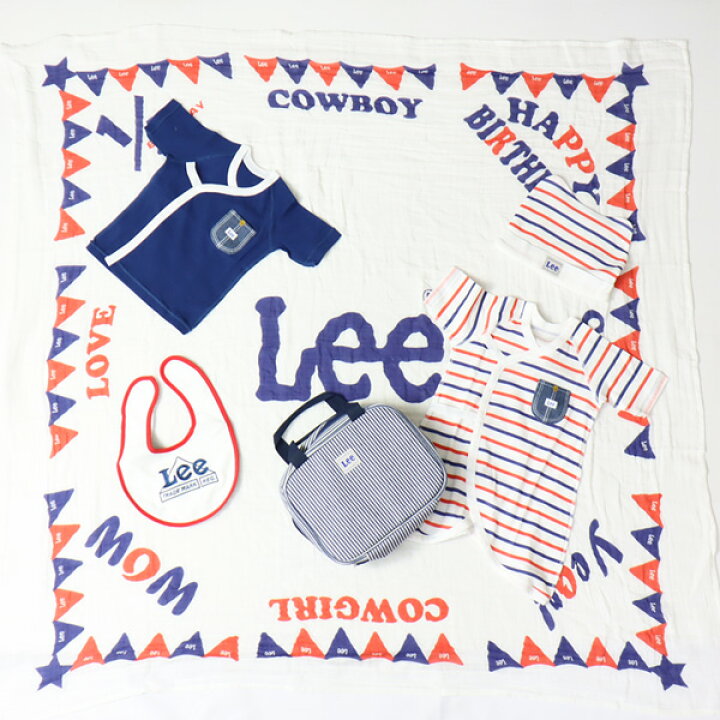 楽天市場 Lee リー ベビー ギフトボックス 赤ちゃん 出産祝い ギフトセット 男の子 女の子 60サイズ 半年 4ヶ月 5ヶ月 6ヶ月 7ヶ月 ハーフバースデー 送料無料 Lk1352 118 Rex One レックスワン