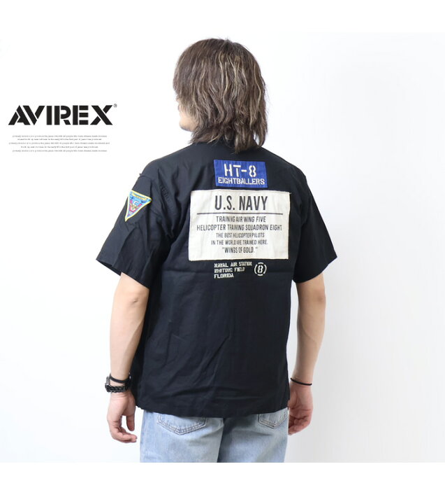 楽天市場】AVIREX アヴィレックス 綿麻素材 半袖シャツ メンズ 