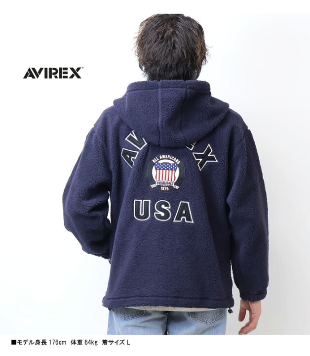 楽天市場】SALE セール AVIREX アヴィレックス シグネチャーロゴ ボア 