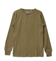 楽天市場】ワッフル ロンT（カラーカーキグリーン）（メンズ 