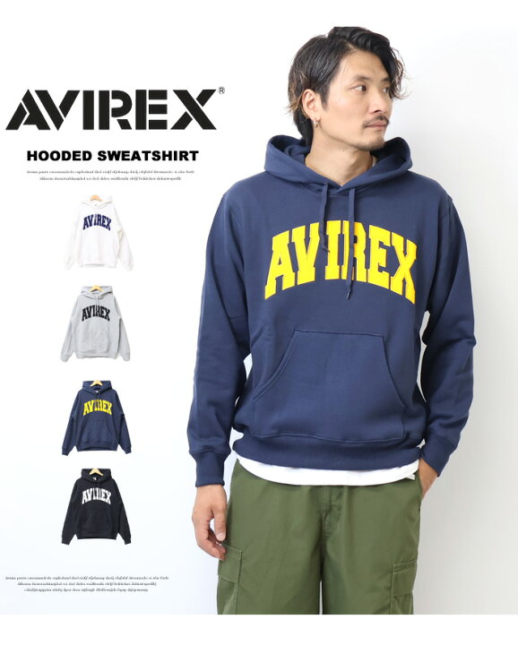 楽天市場】AVIREX アヴィレックス ロゴアップリケ スウェットパーカー 
