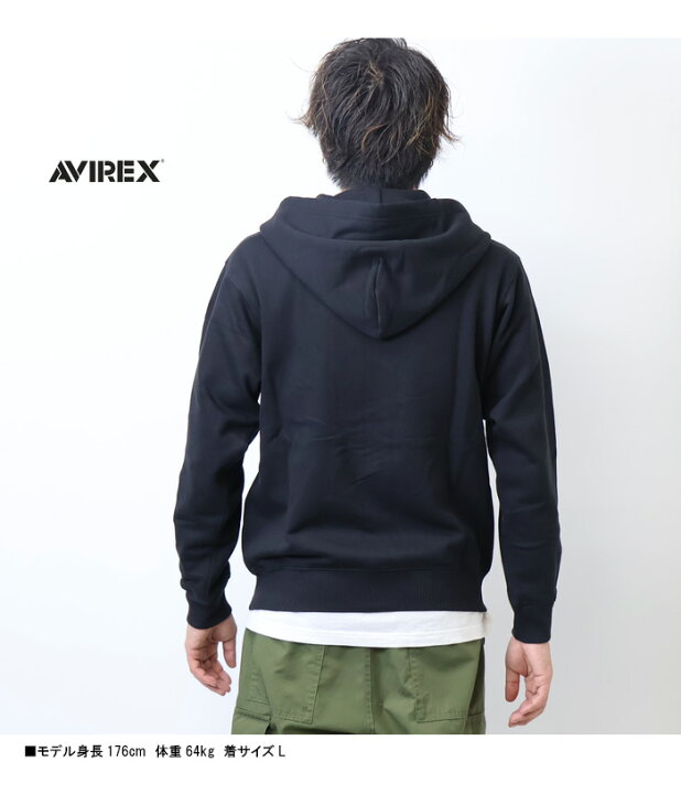 楽天市場】AVIREX アヴィレックス ロゴアップリケ スウェットジップ 