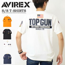 AVIREX アヴィレックス トップガン パッチ プリント Tシャツ 6123462 783-3934013 半袖 Tシャツ メンズ 半袖Tシャツ 半T アビレックス TOP GUN ワッペン 送料無料