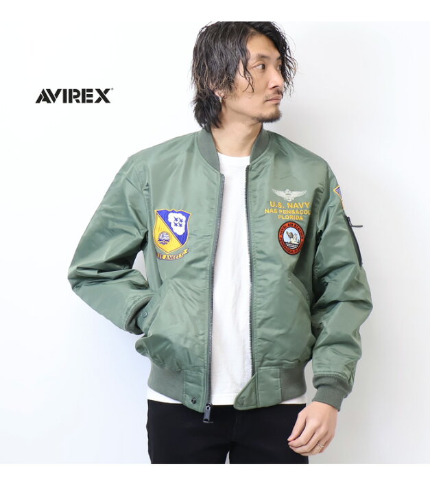 楽天市場】AVIREX アヴィレックス L-2 BLUE ANGLES F-14 中綿なし 