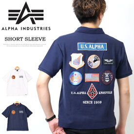 10%OFF セール ALPHA INDUSTRIES アルファ インダストリーズ TC1581 フライトパッチ 半袖ポロシャツ ワッペン メンズ 送料無料 SALE