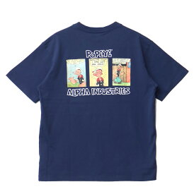 10%OFF セール ALPHA アルファ POPEYE ポパイ TC1585 コミック柄 バックプリント Tシャツ 半袖Tシャツ 半T メンズ レディース ユニセックス 送料無料 SALE