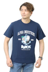 10%OFF セール ALPHA アルファ POPEYE ポパイ TC1585 プリント Tシャツ アンカー 半袖Tシャツ 半T メンズ レディース ユニセックス 送料無料 SALE