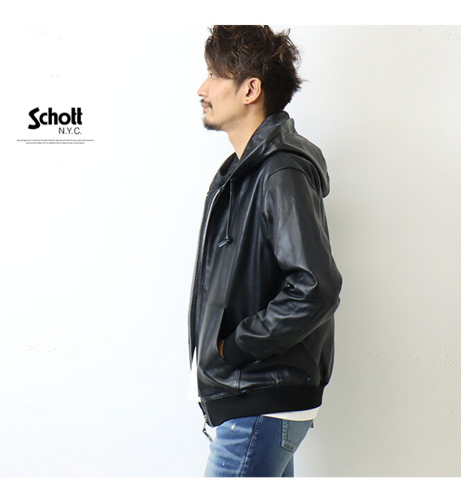 楽天市場】Schott ショット フルジップレザーパーカー ライダース 