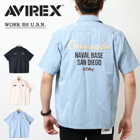 AVIREX アヴィレックス ワークシャツ U.S.N. 半袖シャツ メンズ アビレックス 送料無料 783-3123009