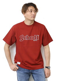 Schott ショット アウトライン ロゴプリント 半袖 Tシャツ 半T ロゴTシャツ 半袖Tシャツ メンズ 送料無料 782-3134012