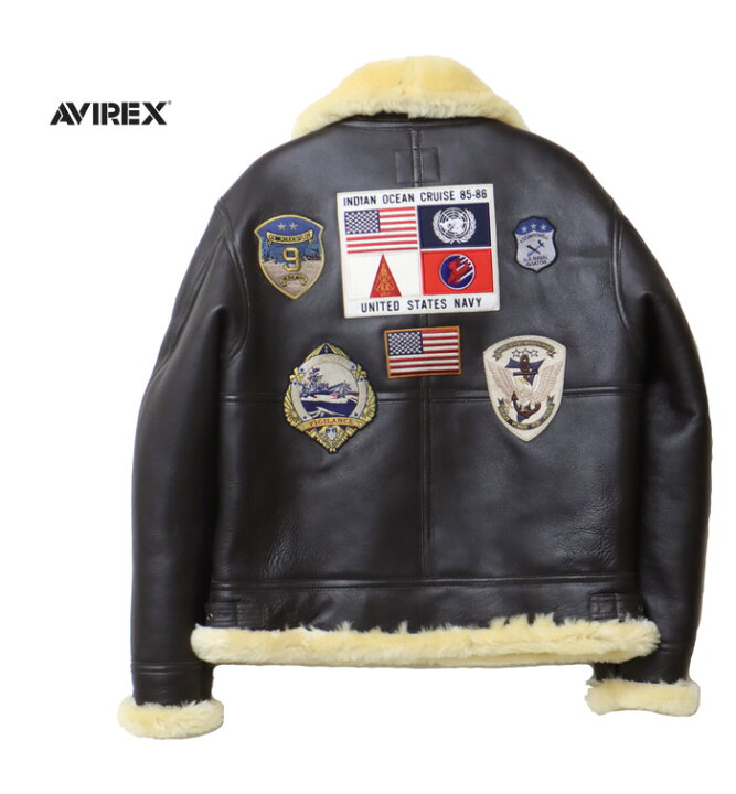 楽天市場】AVIREX アヴィレックス リアルムートン B-3ジャケット 