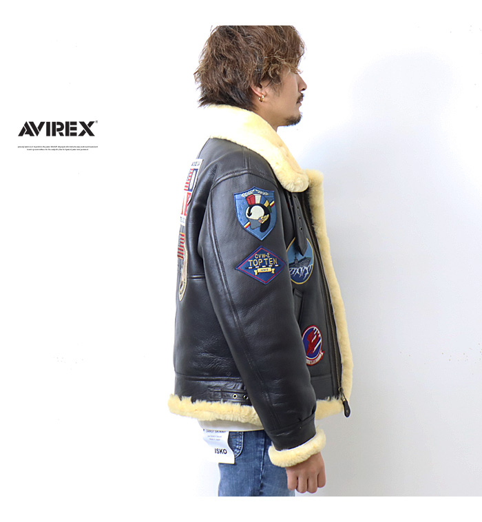 【楽天市場】AVIREX アヴィレックス リアルムートン B-3 