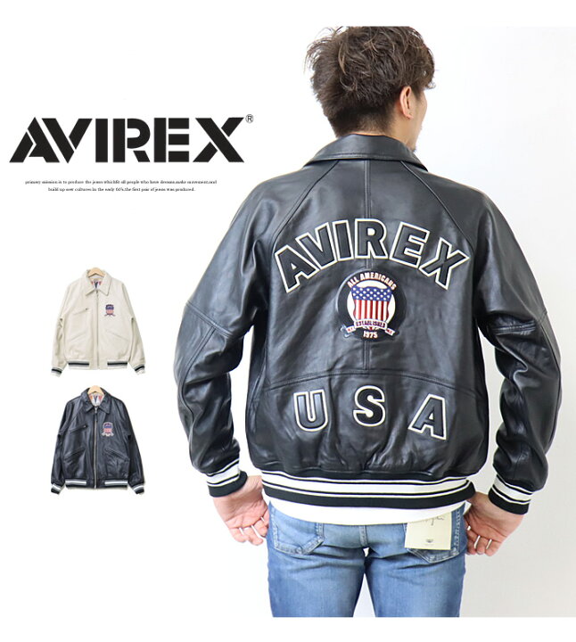 楽天市場】AVIREX アヴィレックス バーシティー シグネチャー レザー  