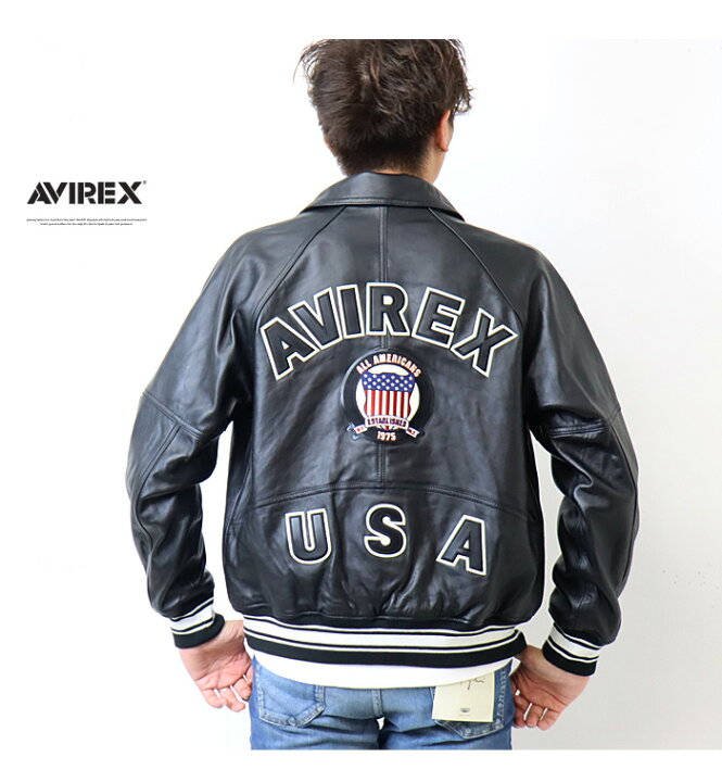 楽天市場】AVIREX アヴィレックス バーシティー シグネチャー レザー 