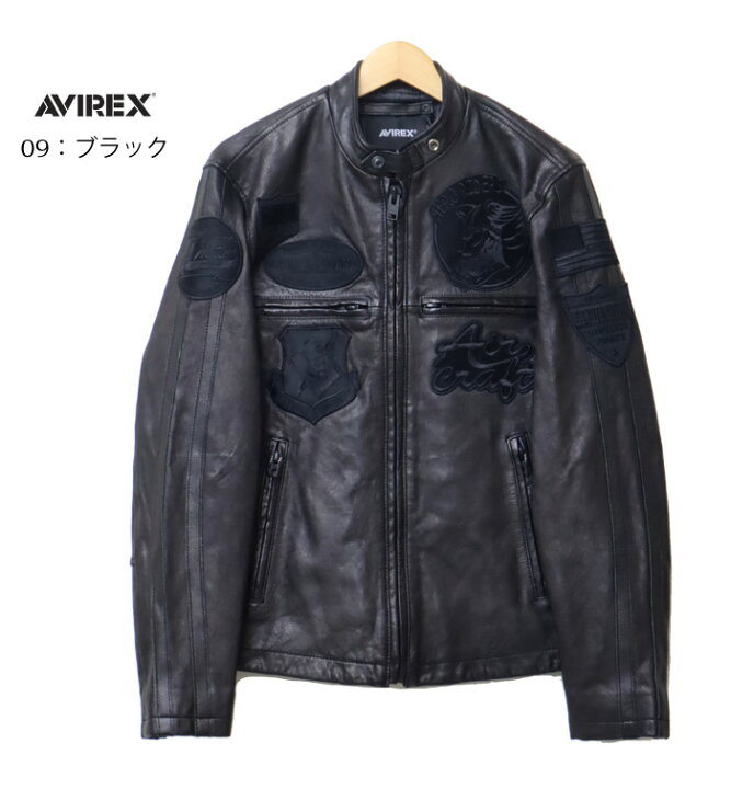 楽天市場】AVIREX アヴィレックス パッチド ライダースジャケット 