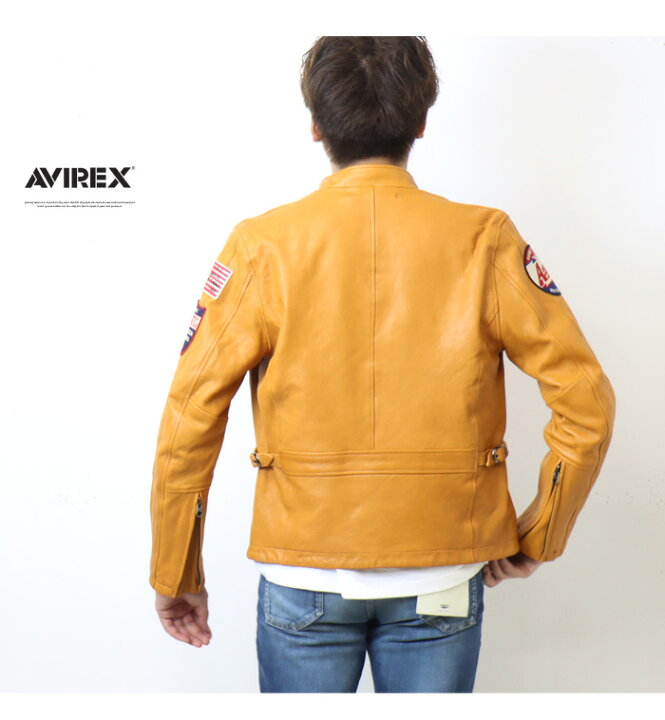 楽天市場】AVIREX アヴィレックス パッチド ライダースジャケット 