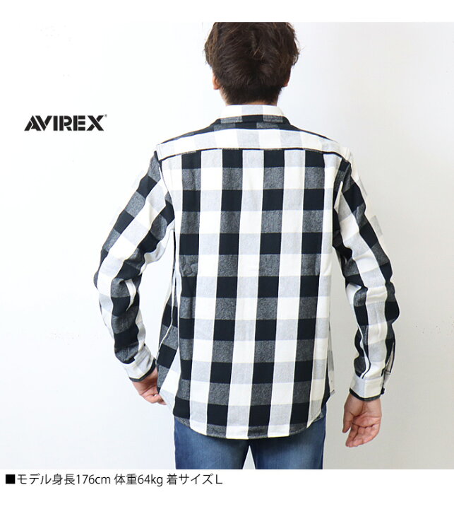 楽天市場】AVIREX アヴィレックス 長袖 ブロックチェック ワークシャツ  