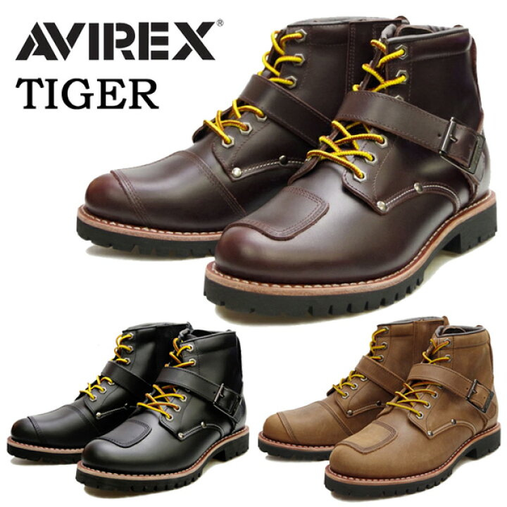 楽天市場】AVIREX アビレックス TIGER サイドジップ レザーバイカー 