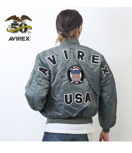 AVIREX �A���B���b�N�X 50���N���f�� MA-1�W���P�b�g SIGNATURE BIG LOGO �u���]�� �����Y �A�E�^�[ �t���C�g�W���P�b�g �A�r���b�N�X �������� 783-5952019