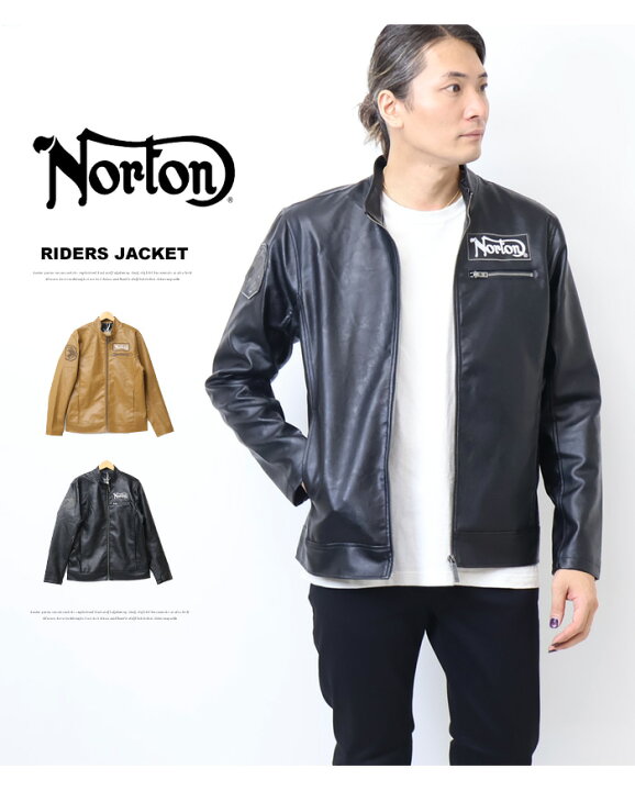 楽天市場】Norton ノートン フェイクレザー パッチド シングル 