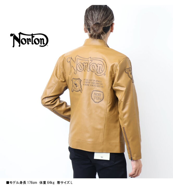 楽天市場】Norton ノートン フェイクレザー パッチド シングル 