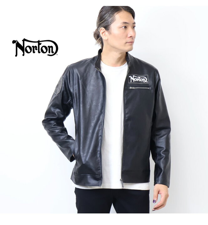 楽天市場】Norton ノートン フェイクレザー パッチド シングル 