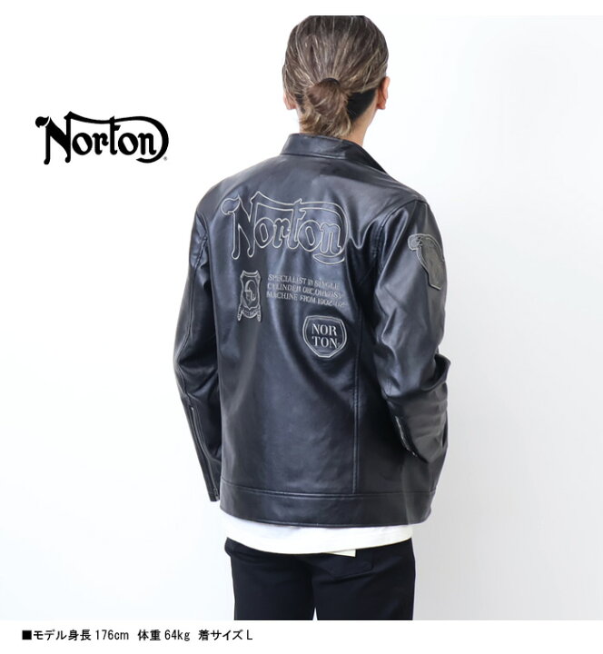 楽天市場】Norton ノートン フェイクレザー パッチド シングル 