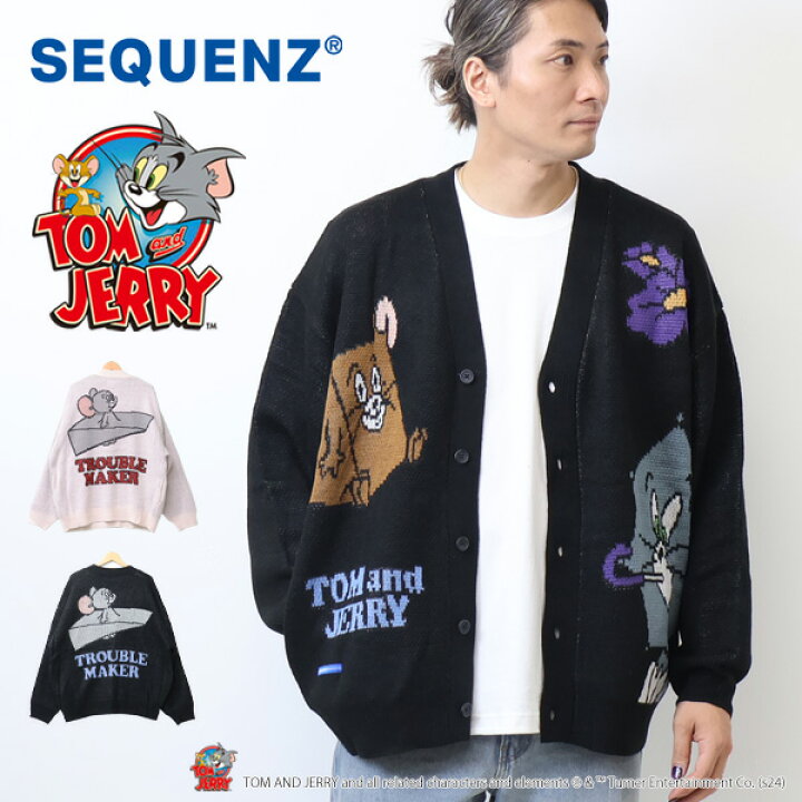 楽天市場】SEQUENZ トムとジェリー ファニーアート ジャガード ニット 