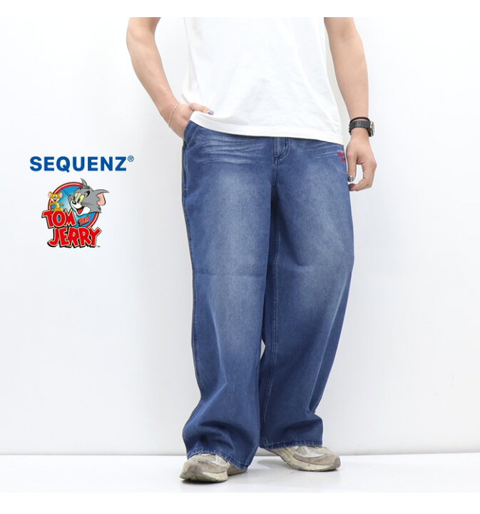 楽天市場】SEQUENZ トムとジェリー ルーズデニムパンツ ジーンズ 