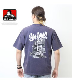 BEN DAVIS ベンデイビス パウダーブリーチ加工 ビルボード 半袖Tシャツ ビッグシルエット 半T メンズ ベンデビ ゴリラ 送料無料 25580013
