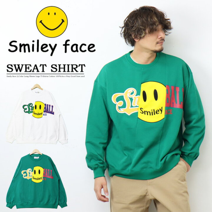 楽天市場】SMILEY FACE スマイリーフェイス リメイクトレーナー ビッグ 