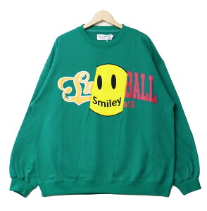 SMILEY FACE スマイリーフェイス リメイクトレーナー ビッグシルエット 裏毛スウェット 112210 メンズ レディース ユニセックス ニコちゃん スウェットシャツ 送料無料