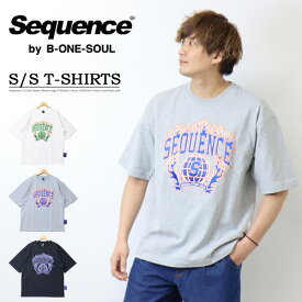 SALE セール Sequence シーケンス フレイムカレッジロゴ 半袖 Tシャツ 2570018 半T メンズ レディース ユニセックス ビッグシルエット 半袖Tシャツ