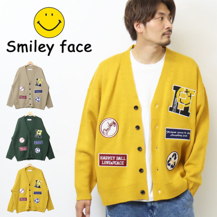 楽天市場】SMILEY FACE スマイリーフェイス ワッペン ニット 