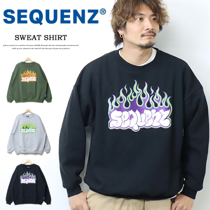 楽天市場】SEQUENZ シークエンズバブルロゴ ファイヤー 刺繍 