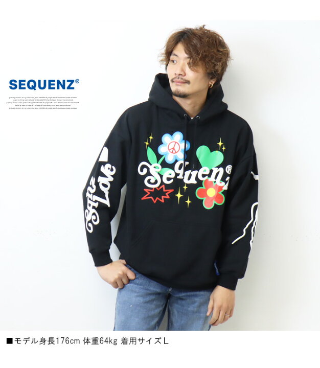 楽天市場】SEQUENZ シークエンズ スイートプリント スウェットパーカー 