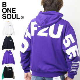 B ONE SOUL ビーワンソウル バックプリント スウェットパーカー プルパーカー 23370013 裏毛スウェット ビッグプリント フーディ メンズ レディース ユニセックス 送料無料