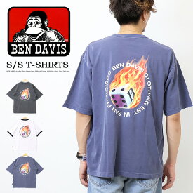 BEN DAVIS ベンデイビス ピグメント フレイム ダイス 半袖Tシャツ 23580055 ビッグシルエット 半T メンズ レディース ユニセックス ベンデビ ゴリラ 半袖Tシャツ ビッグT 送料無料