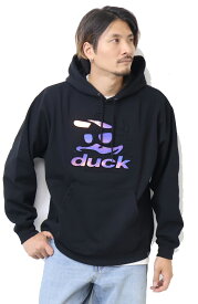 DUCK DUDE ダックデュード メタリックエンボス スウェットパーカー 裏起毛 23770008 フーディー プルパーカー メンズ レディース ユニセックス アヒル 送料無料