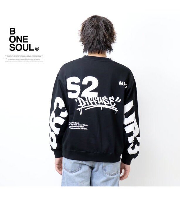 楽天市場】B ONE SOUL ビーワンソウル バックビッグロゴ スウェット 