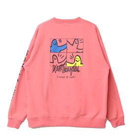 What it isNt ART BY MARK GONZALES マークゴンザレス 袖 バックプリント スウェットシャツ 裏起毛 トレーナー メンズ レディース ユニセックス 送料無料 2H7-63343