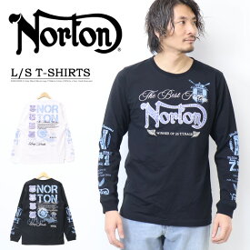 Norton ノートン ブルーペイズリー MAX ロンT メンズ カットソー 長T 長袖Tシャツ 送料無料 241N1109B