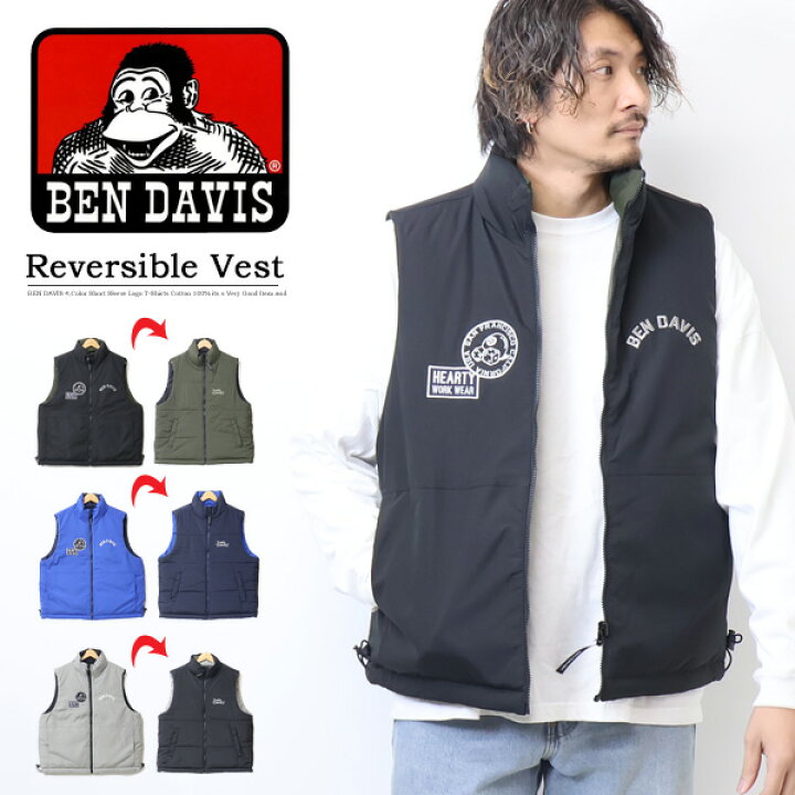 楽天市場】BEN DAVIS ベンデイビス リバーシブル フェイクダウン 中綿 