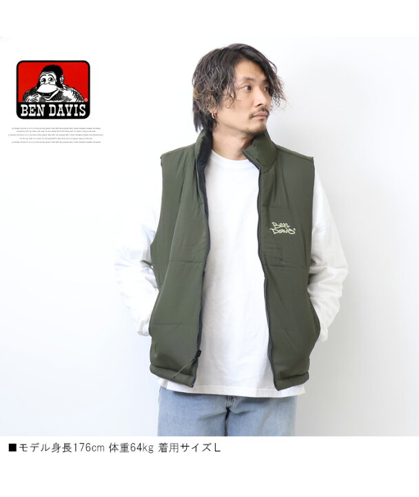 楽天市場】BEN DAVIS ベンデイビス リバーシブル フェイクダウン 中綿 