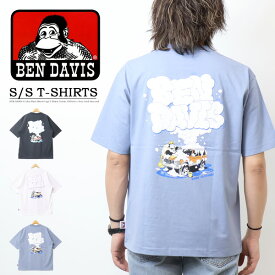 BEN DAVIS ベンデイビス ウォッシングカー バックプリント 半袖Tシャツ ビッグシルエット 半T メンズ ベンデビ ゴリラ 送料無料 24580012